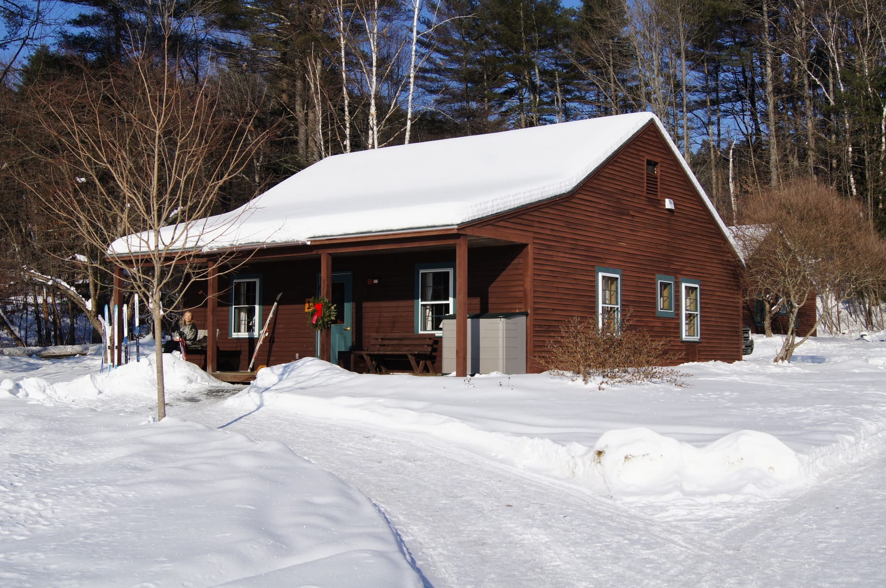 Cabkn at Hulbert Outdoor Center in a snowy landscape.