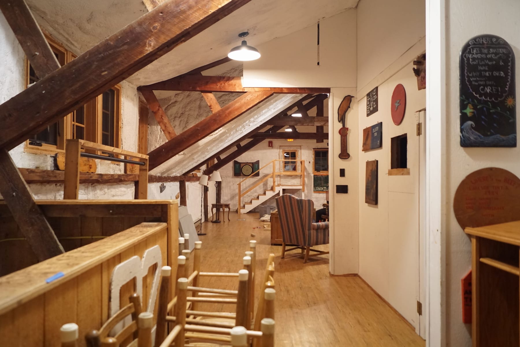 Recreation room on second floor of Hulbert's main building